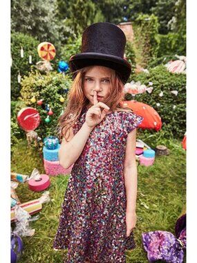 Mini Boden Roald Dahl 6-7 Years Girls Sequined Dress